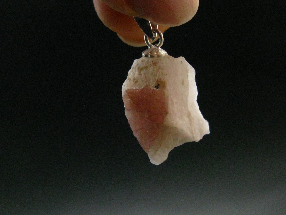 Rare Large Pezzottaite Pink Beryl 925 Silver Pendant from Madagascar - 9.35 Carats - 0.9"
