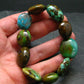 Turquoise Genuine Untreated Bracelet ~ 7.5 Inches ~ 25mm Tumbled Beads
