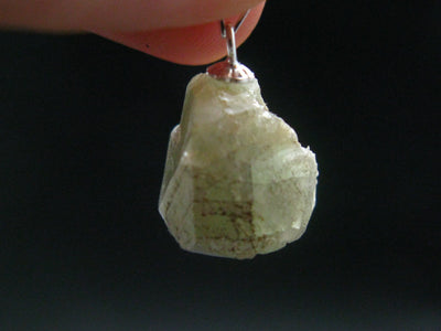 Rare Well-Formed Rhodizite Rhodozite Crystal Silver Pendant from Madagascar - 0.8" - 2.78 Grams