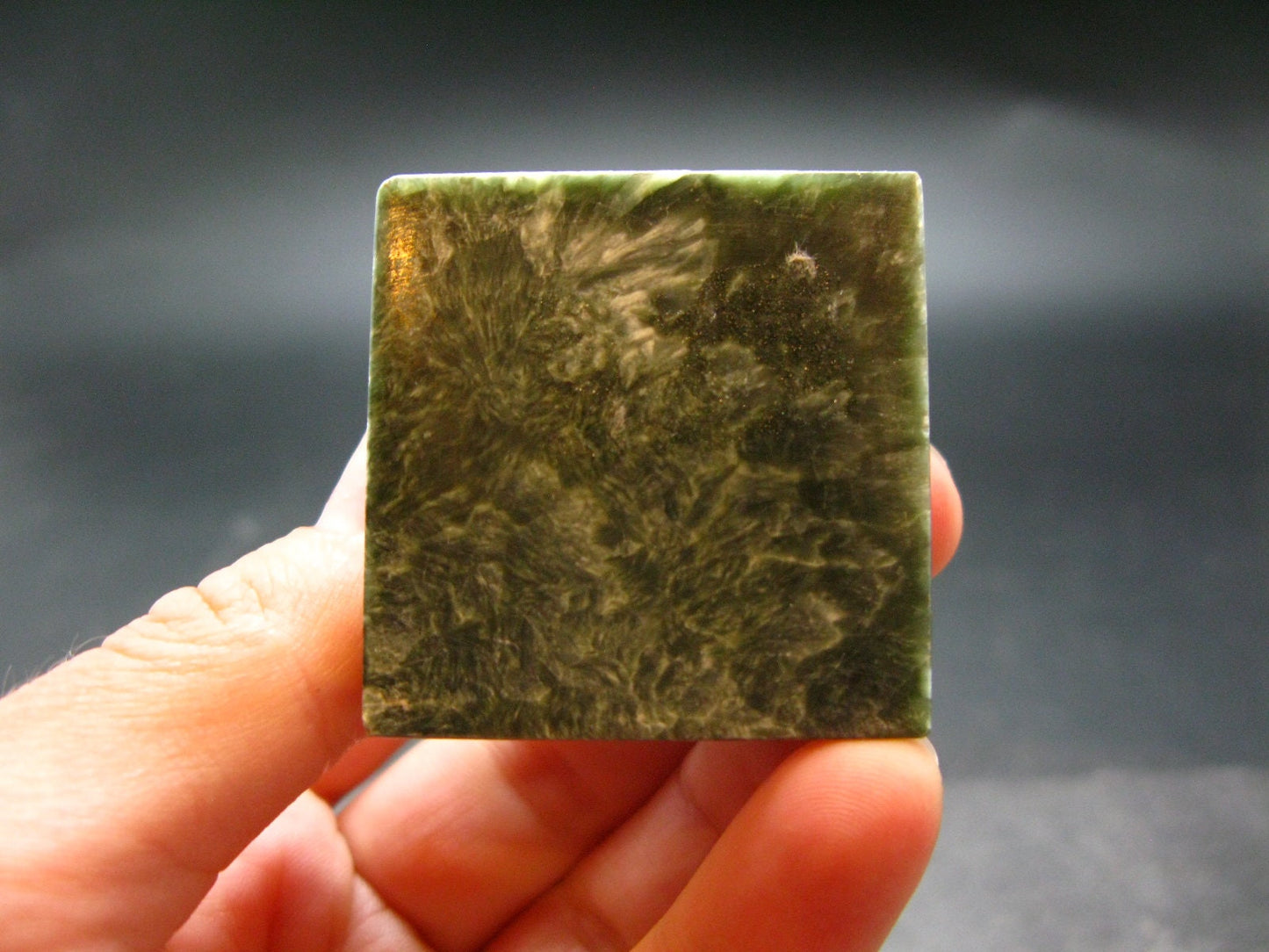 Large Polished Seraphinite Clinochlore Angels Wings Pyramid From Russia - 1.5"
