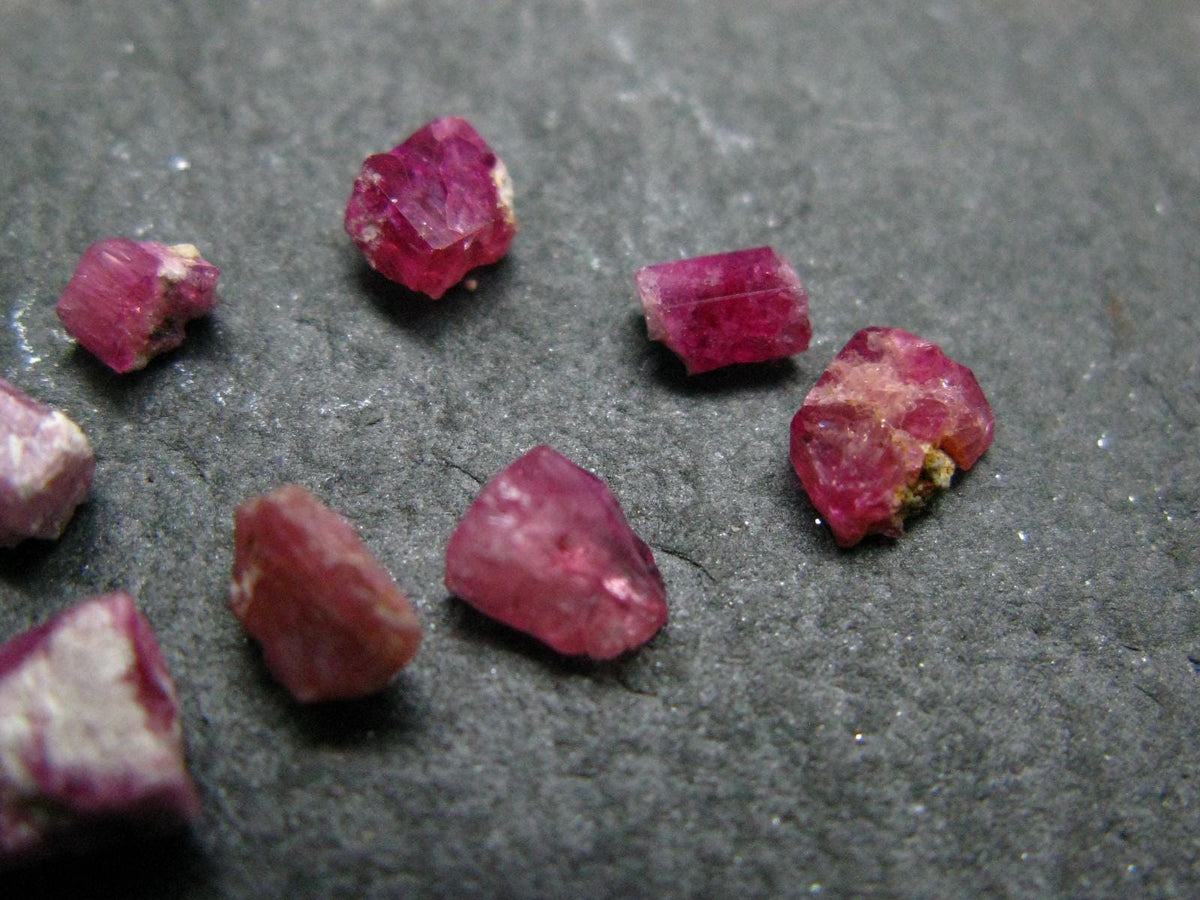 Nice Lot of 10 Bixbite Red Emerald Beryl Crystals From Utah USA - 3.66 Carats