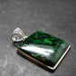 Extremely Rare Natural Maw Sit Sit Crystal Silver Pendant from Myanmar - 1.3" - 5.57 Grams