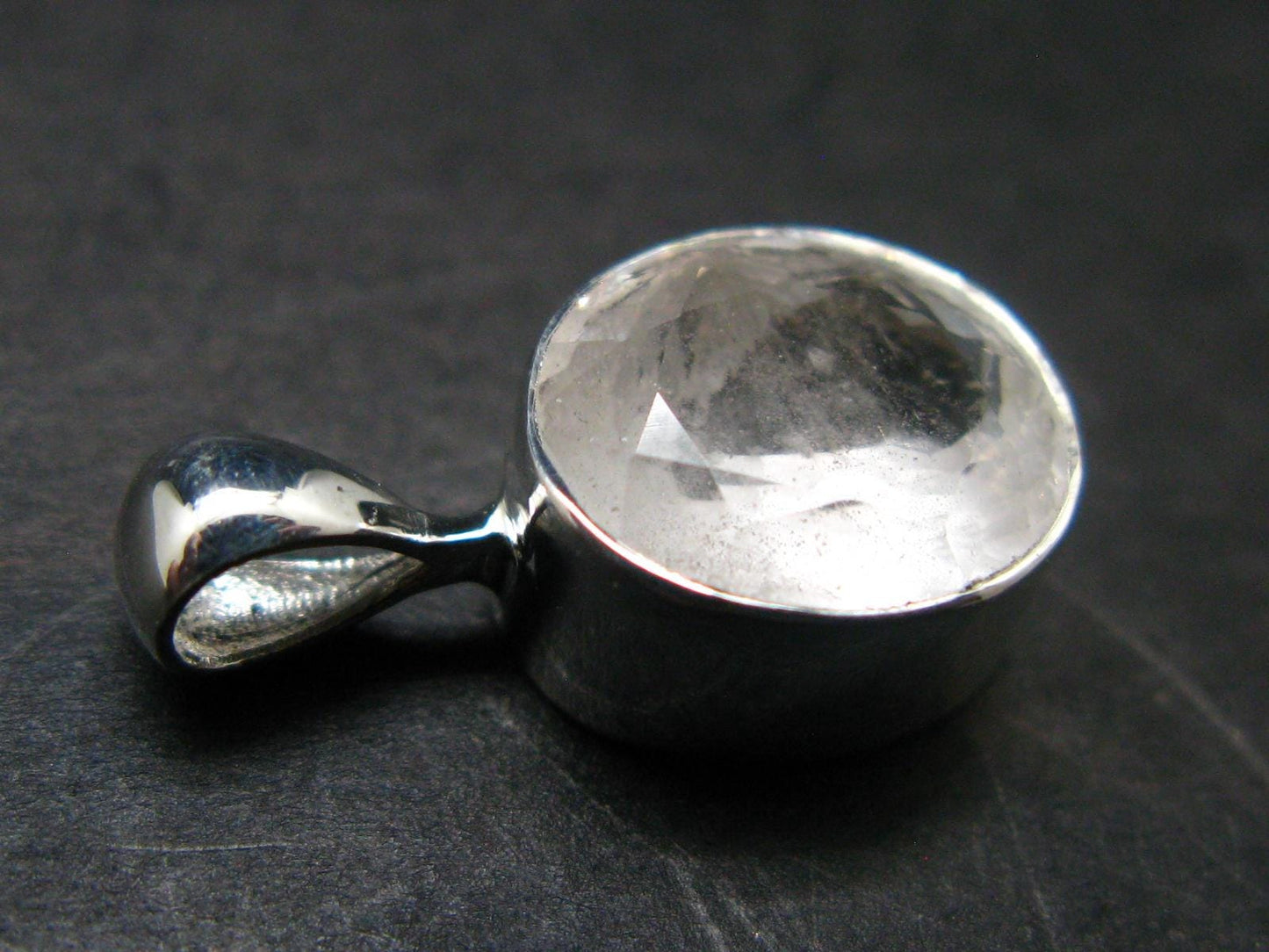 Gem Phenakite Phenacite Facetted Pendant from Russia - 1.79 Grams - 0.8"