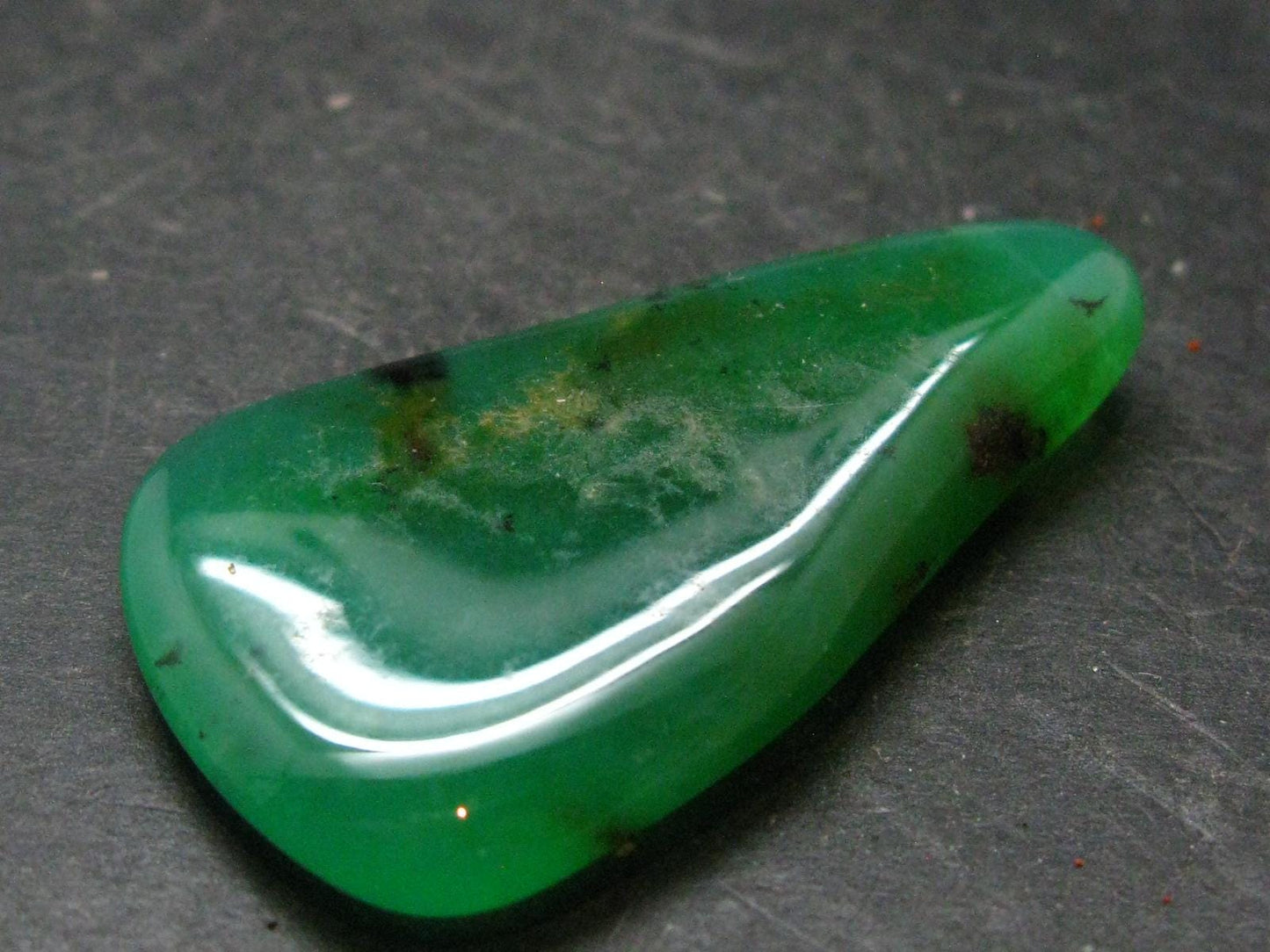 Rich Green Chrysoprase Polished Tumbled Stone From Australia - 2.0"