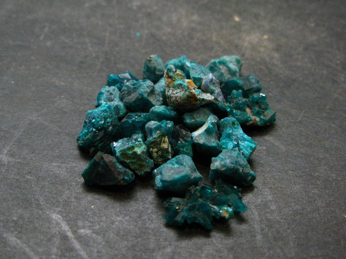 Very Nice Lot of 10 Dioptase Crystals from Congo - 132.0 Grams
