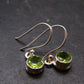 Peridot Olivine Crystal Sterling Silver Earrings From Pakistan - 0.9" - 2.18 Grams