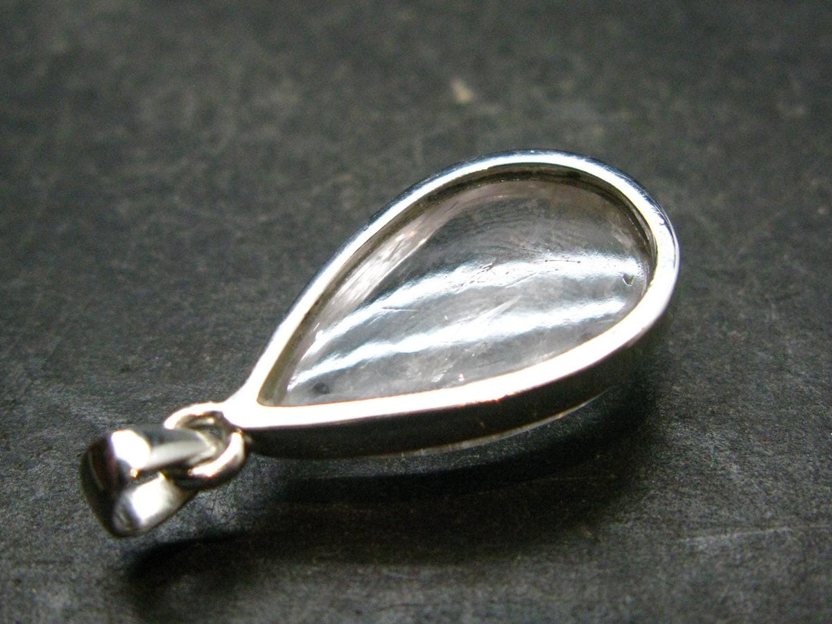 Nice Danburite Crystal Silver Pendant from Mexico - 1.2" - 4.40 Grams