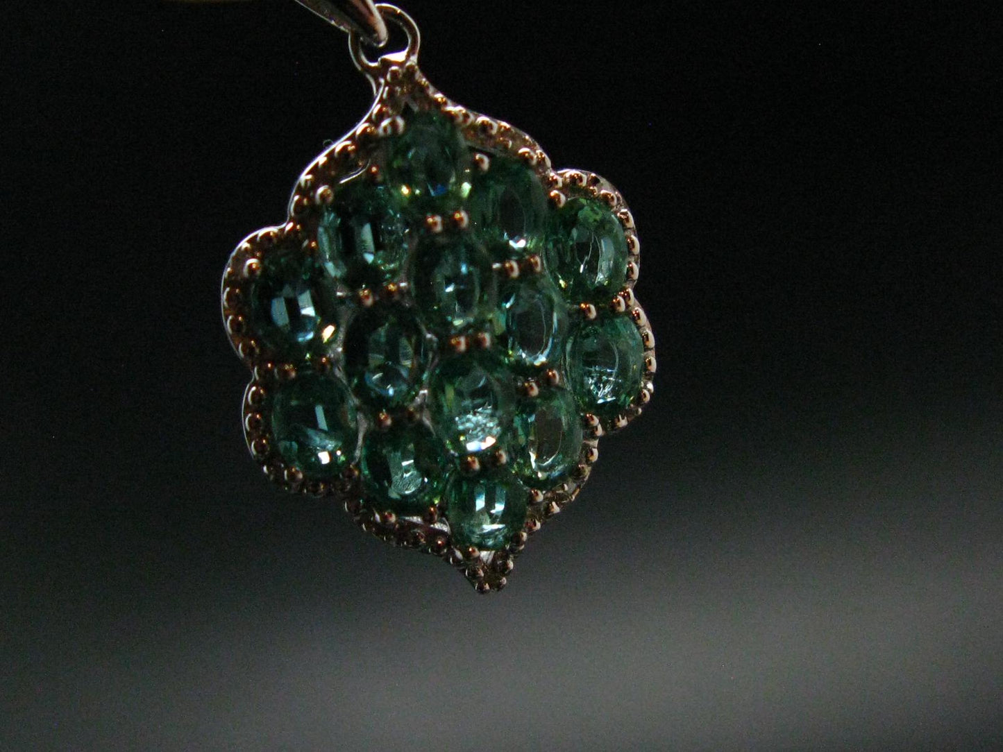 Emerald Silver Pendant W/Chain From Colombia - 4.51 Grams Total