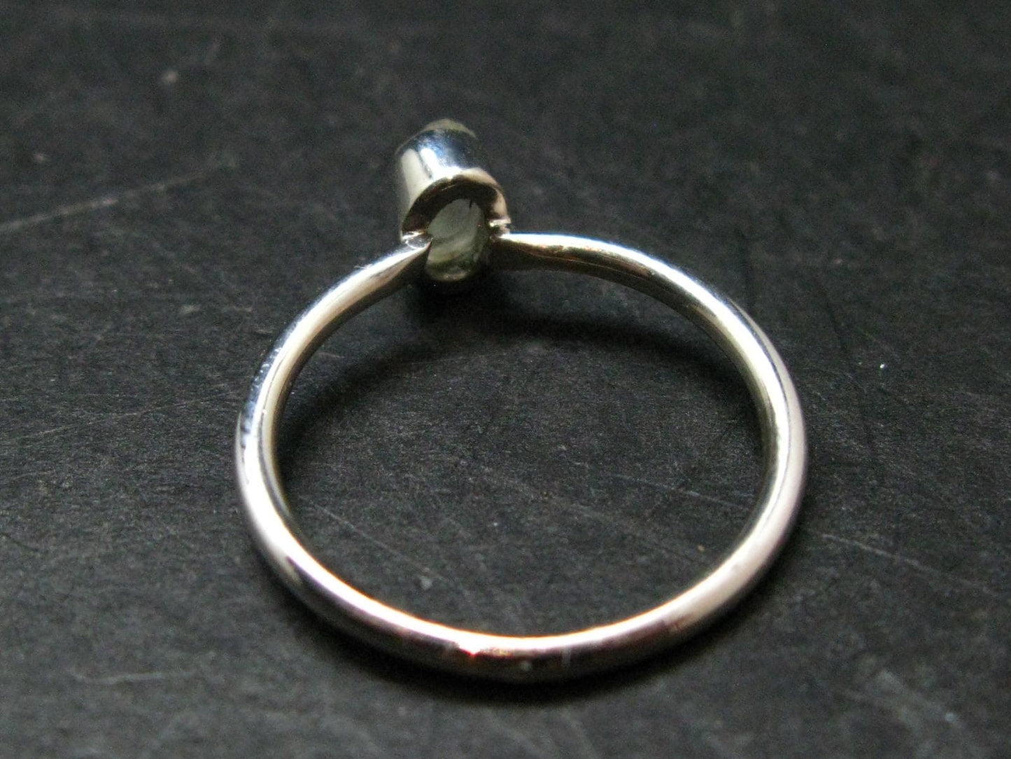 Green Herderite Silver Ring From Brazil - 1.85 Grams - Size 8