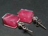 Rhodochrosite Gem Sterling Silver Stud Earrings From Alma Colorado - 1.0" - 7.49 Grams