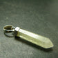 Gem Libyan Desert Glass Tektite Pendant Sterling Silver from Libya - 1.5" - 2.55 Grams