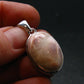 Natrolite Silver Plated Pendant Necklace From Indonesia - 1.3" - 4.81 Grams