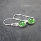 Tsavorite Gem Green Garnet Sterling Silver Earrings from Tanzania - 1.58 Grams