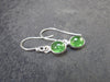 Tsavorite Gem Green Garnet Sterling Silver Earrings from Tanzania - 1.58 Grams