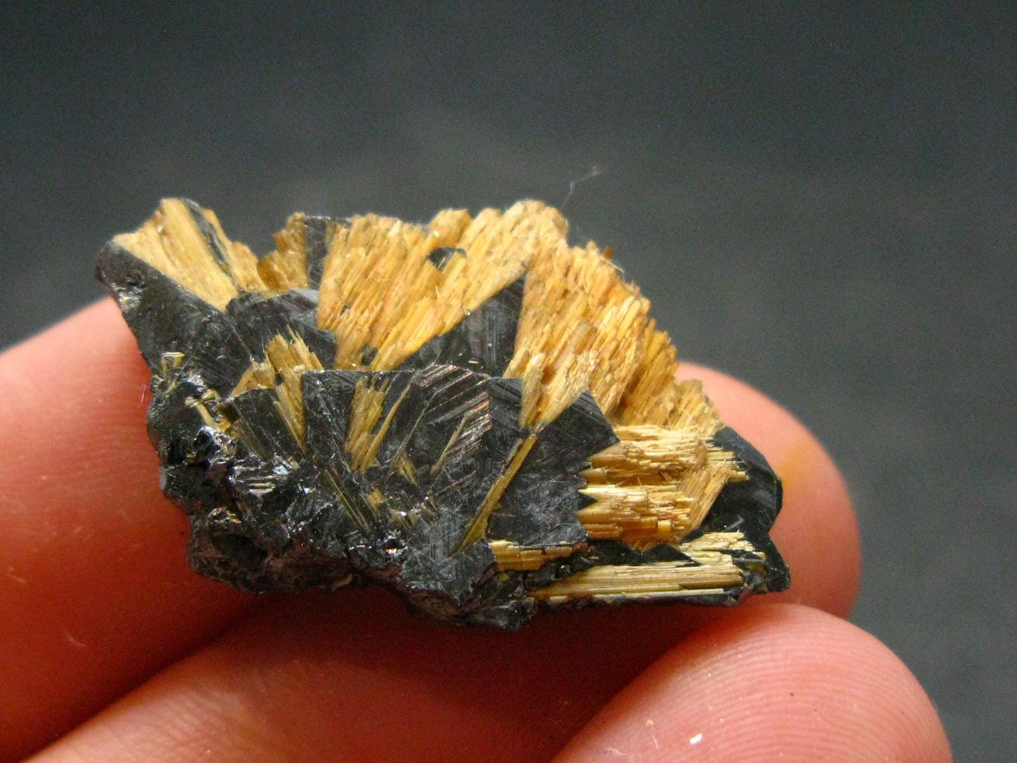 Large Hematite and Rutile Cluster from Brazil - 1.1" - 4.48 Grams