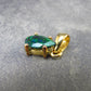Rare Black Opal Gold Plated Silver Pendant from Australia 0.6" - 0.97 Grams