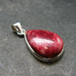 Thulite Silver Plated Pendant From Norway - 1.2" - 4.04 Grams