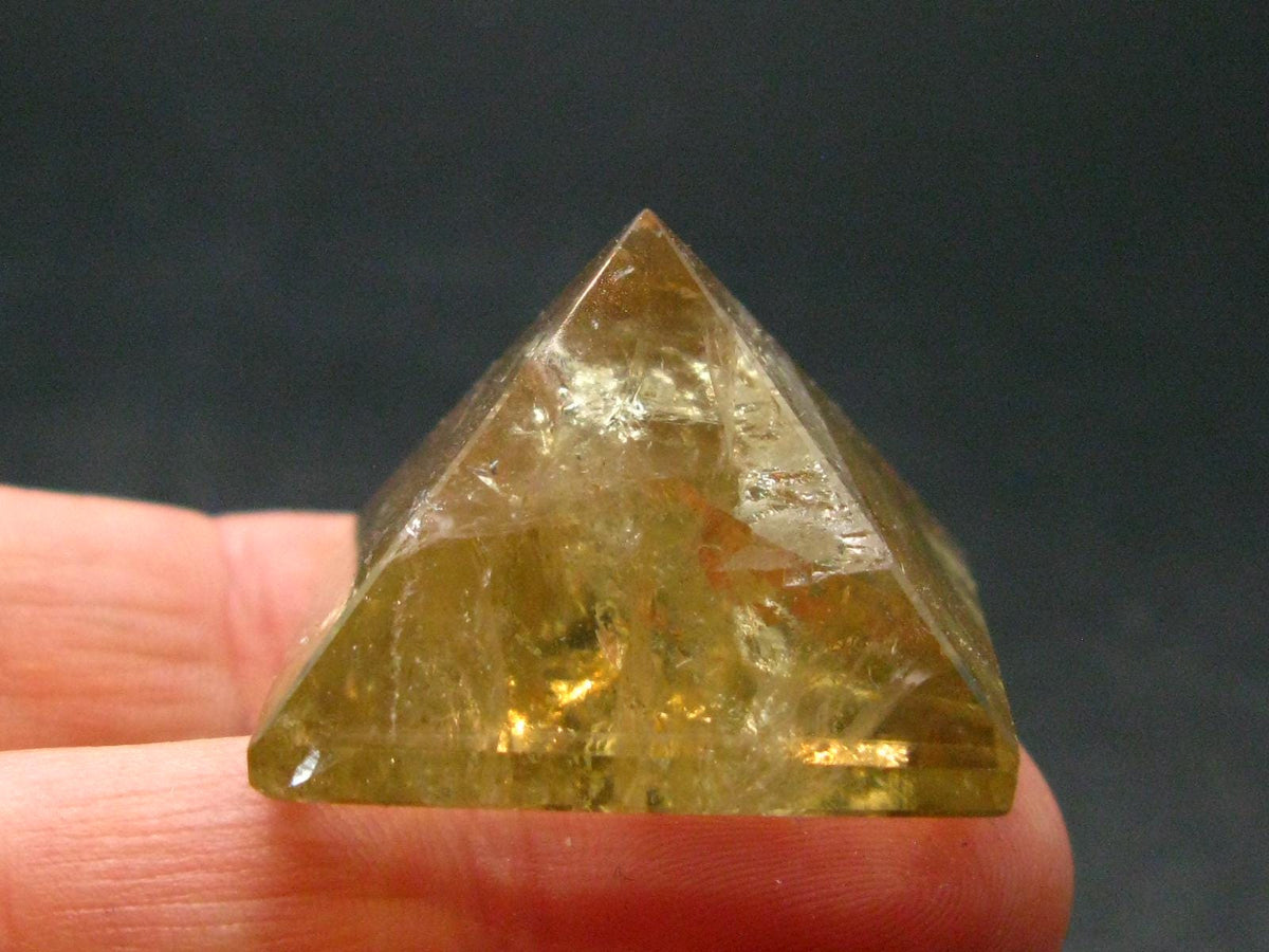 Citrine Unheated Polished Pyramid From Brazil - 0.7" - 16.73 Grams