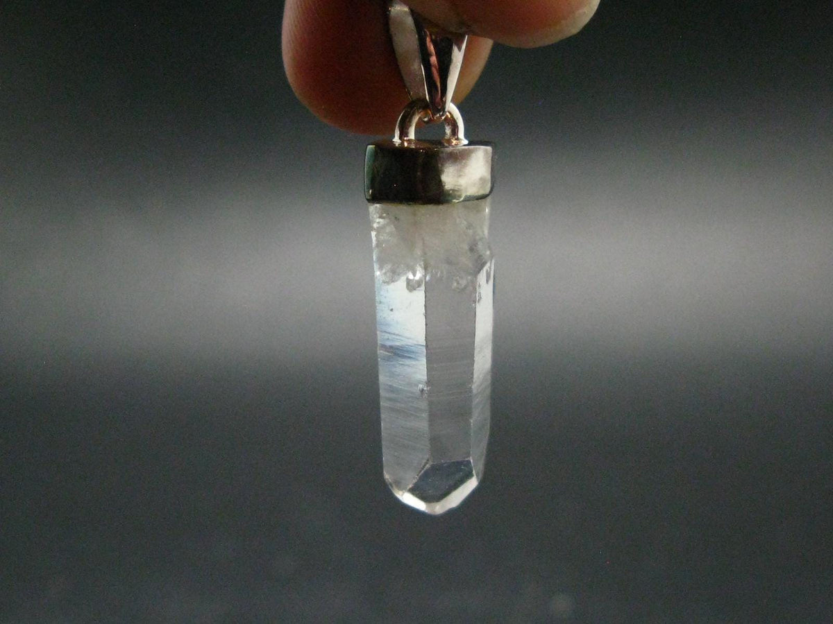 Lemurian Quartz Crystal Pendant From Brazil - 1.5" - 4.26 Grams