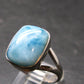 Larimar AAA Quality Sterling Silver Ring - Size 8.75 - 4.81 Grams