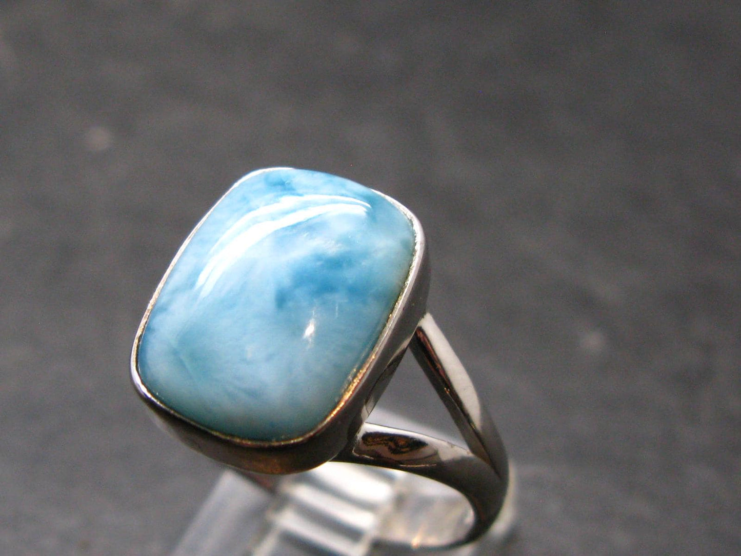 Larimar AAA Quality Sterling Silver Ring - Size 8.75 - 4.81 Grams
