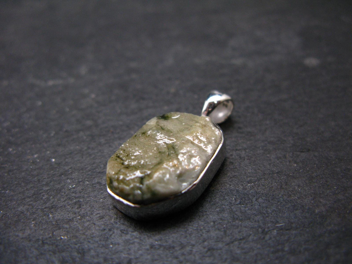 Phenakite Phenacite Crystal Silver Pendant From Brazil - 1.0" - 3.58 Grams