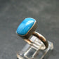 Genuine Turquoise Sterling Silver Ring - 2.62 Grams - Size 8
