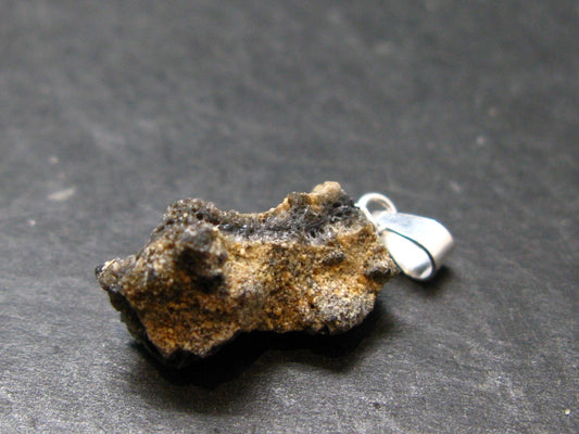 Fulgurite Lightning Rock Silver Pendant From USA - 0.9" - 0.79 Grams