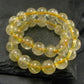 Rutilated Quartz Genuine Bracelet ~ 7 Inches ~ 6mm Round Beads