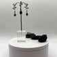 Moldavite Drop Earrings & Pendant Set - Weight 11.25 Grams