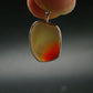 Raw Fire Opal Sterling Silver Pendant From Mexico - 0.8" - 1.55 Grams
