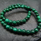 Malachite Genuine Bracelet ~ 7 Inches ~ 4mm Round Beads