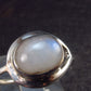 Natural Oval Shaped Glow From Inside Moonstone 925 Silver Ring - Size 7.5 - 2.4 Grams