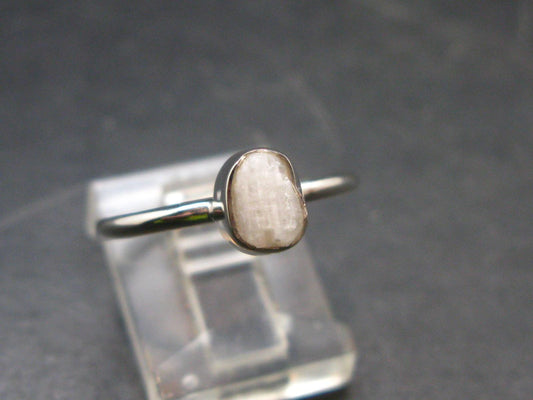 Natrolite Silver Ring From Tanzania - 1.79 Grams - Size 6