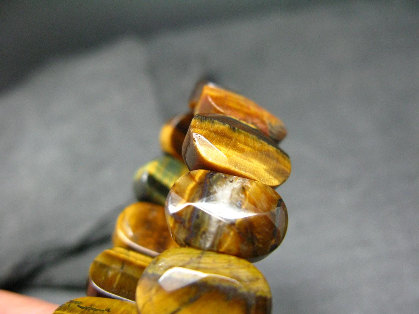 Tiger Eye Genuine Bracelet ~ 7 Inches ~ 15mm Beads