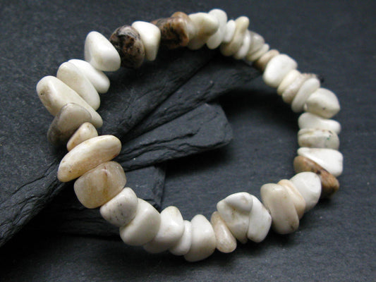 Barite Genuine Bracelet ~ 7 Inches ~ 12mm Tumbled Beads