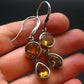 Faceted Golden Yellow Citrine 925 Sterling Silver Drop Earrings - 1.8"