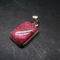 Rare Pink Tugtupite Sterling Silver Pendant From Greenland - 1.1" - 3.64 Grams