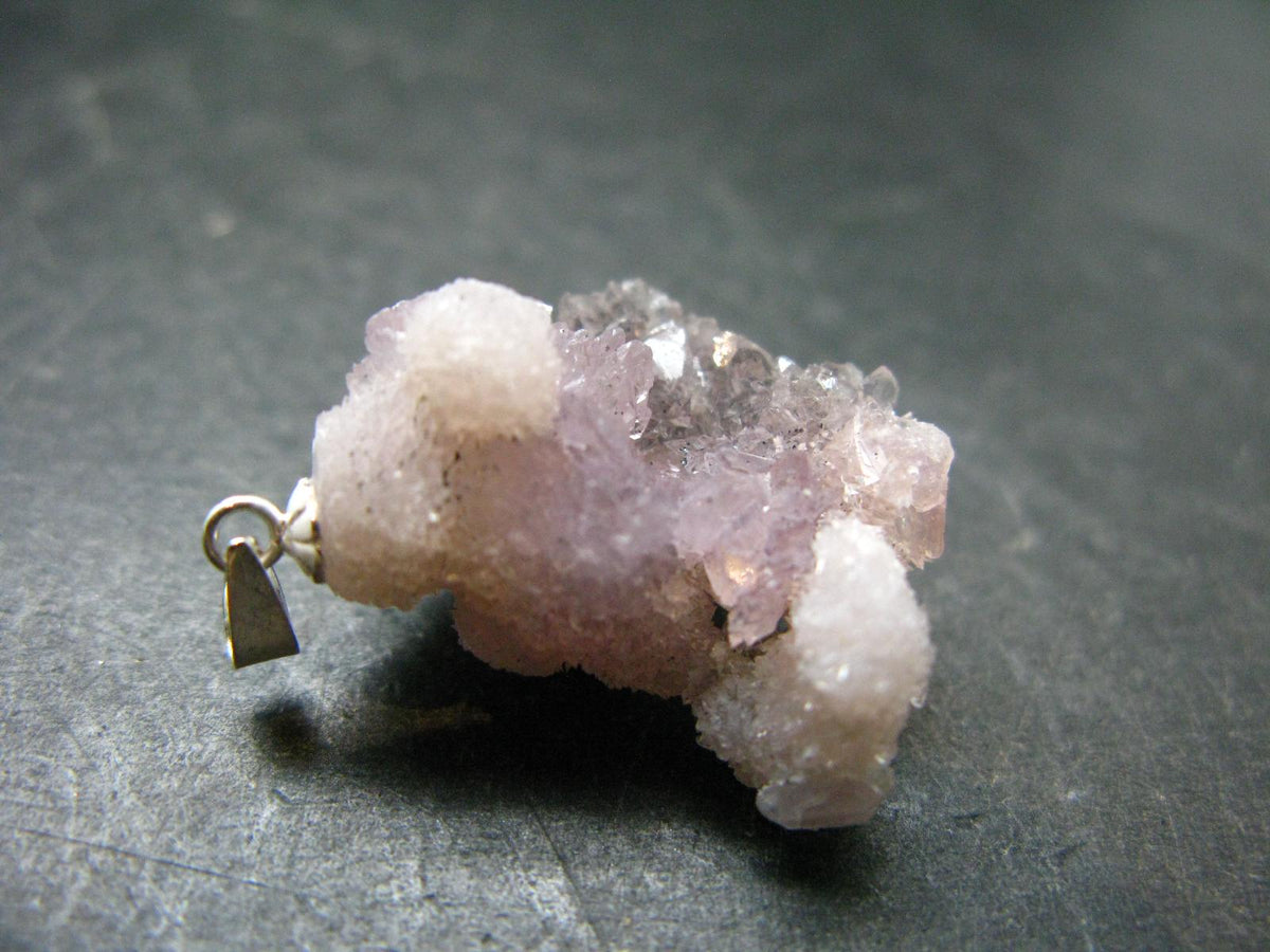 Rare Purple Creedite Silver Pendant From China - 1.1" - 5.06 Grams