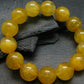 Yellow Fluorite Genuine Bracelet ~ 7.5 Inches ~ 17mm Round Beads