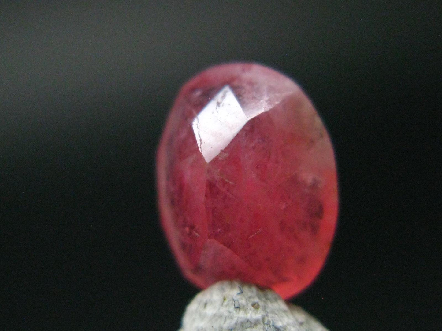 Rare Pink Tugtupite Cut Gem Stone From Greenland - 1.55 Carats - 9x7mm