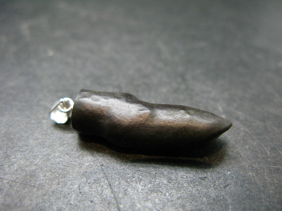 Rare Prophecy Stone Limonite after Pyrite Silver Pendant From Egypt - 1.4" - 4.72 Grams