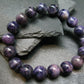 Tiffany Stone Violet Opal Genuine Bracelet ~ 7.5 Inches ~ 12mm Round Beads