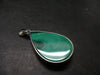 Queen of Green!! Genuine Vivid Vibrant Green Malachite Sterling Silver Pendant - 1.6" - 9.93 Grams