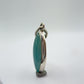 Grandidierite Pendant Marquise Cabochon Blue Green Gemstone Silver Necklace Natural Crystal Jewelry
