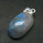 Papagoite in Quartz Cabochon Silver Pendant from S. Africa - 1.0" - 1.79 Grams