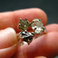 Moldavite Herkimer Meteorite Sterling Silver Ring From Czech Republic - Size 5 - 3.46 Grams
