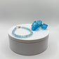 Sky Blue Topaz Rondelle Bracelet – Natural Faceted Gemstone, Sterling Silver Clasp - 13.04 Grams