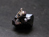 Metallic Silver Black Cuprite Sharp Octahedral Crystal Silver Pendant From Russia - 4.70 Grams