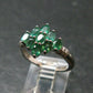 Emerald Faceted Silver Ring from Colombia - 2.83 Grams Total - Size 7